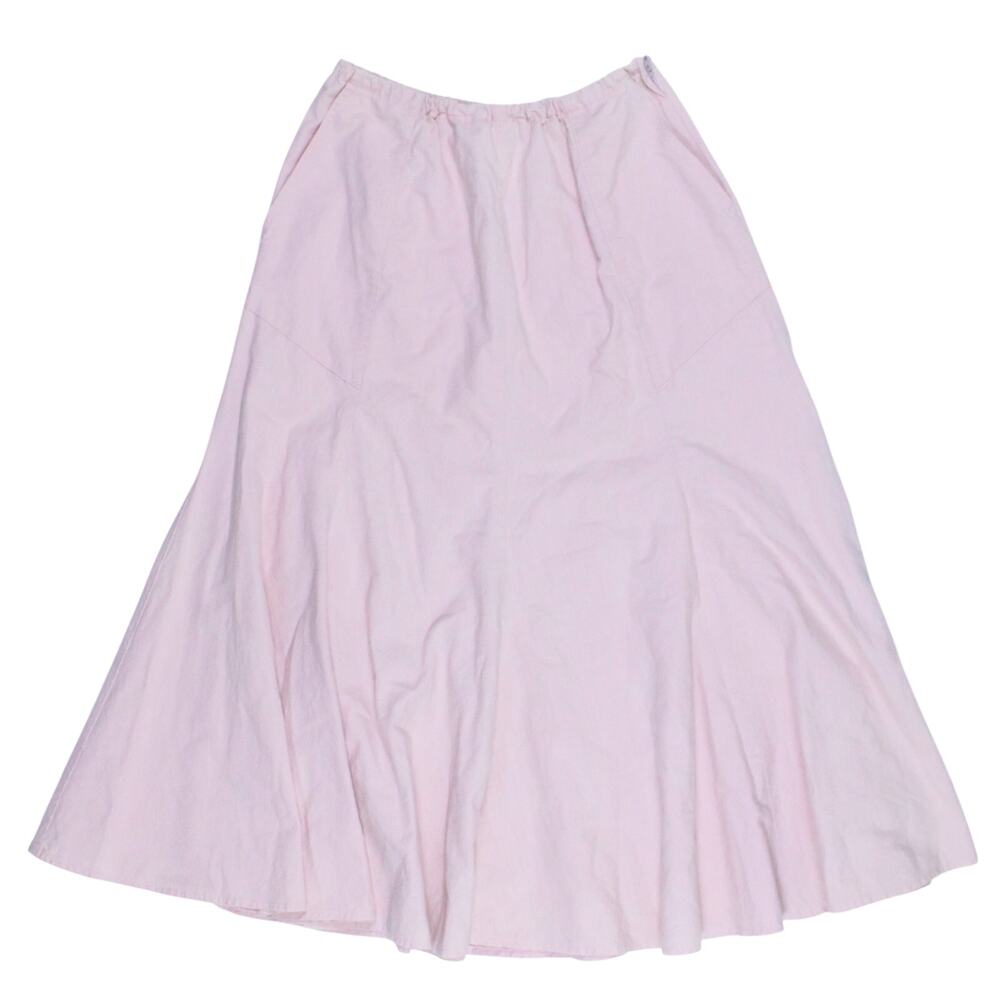 Vintage maxi skirt pale pink cottagecore hippie boho mermaid 90s POCKETS sz M